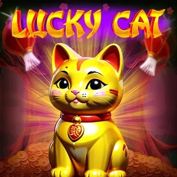 Lucky Cat slot with golden fortune cat and red background